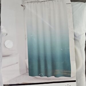 Elegant Blue Ombre Shower Curtain